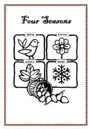 English worksheet: 4 Seasons