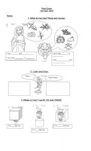 English Worksheet: The Beauty and The Beast Worksheet