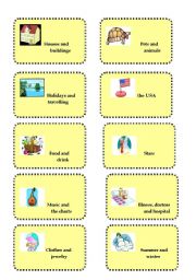 English Worksheet: ** Vocabulary revision and brainstorming game # 1**  