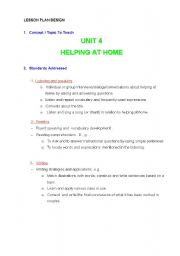 English Worksheet: helping at home