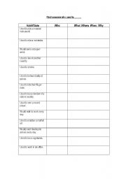 English Worksheet: used to and would communication task