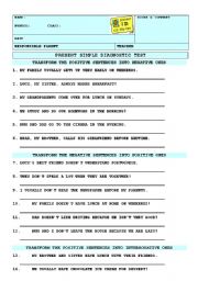 Present Simple Diagnostic Test