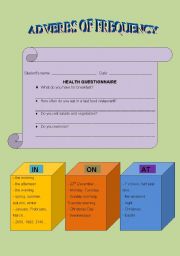 English Worksheet: Adverbs of frequency