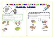 English Worksheet: SPELLING FOR LITTLE KIDS :PLURAL FORMATION