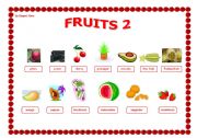 English worksheet: Fruits 2/2