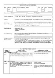 English worksheet: In town lesson plan