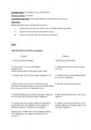 English worksheet: Speaking Lesson Plan for Upper-Intermediate Level Students