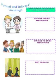 English Worksheet: FORMAL AND INFORMAL GREETINGS