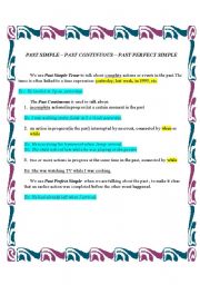 English worksheet: Past tenses