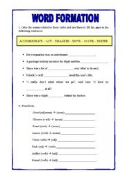 English worksheet: Word formation