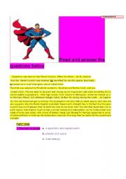 English Worksheet: Science fiction: Superman