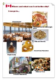 English Worksheet: Where and what can I eat in the city? (3)
