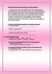 English worksheet: Saly