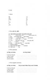 English Worksheet: to be