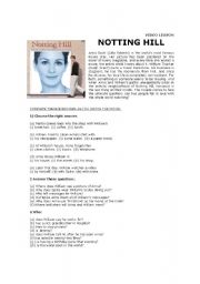 English Worksheet: Notting Hill - the movie