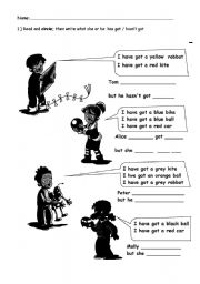 English worksheet: read and circle