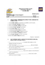 English Worksheet: Study Guide