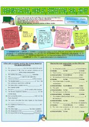 English Worksheet: COLLOCATION 27 - DEMONSTRATION, DISPLAY, EXHIBITION, FAIR, SHOW