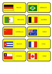 English Worksheet: FLAG DOMINOES 1