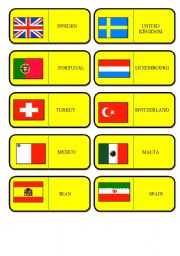English Worksheet: flag  dominoes 2