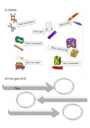 English worksheet: School Objects