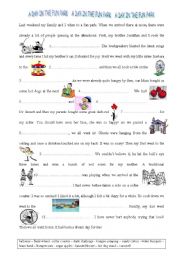 English Worksheet: AT THE FUN PARK