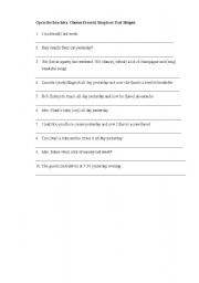 English worksheet: Past Simple