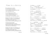 English worksheet: Jim Croce - Time in a Bottle