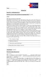 English worksheet: present perfect-past simple exam