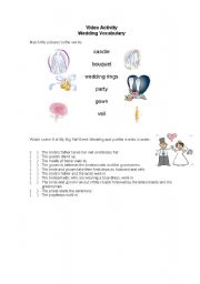 English Worksheet: Wedding Vocabulary