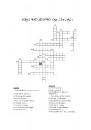 English Worksheet: Days and Months Crosswords