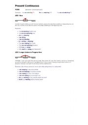 English Worksheet: present continuous