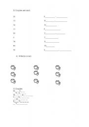 English worksheet: numbers