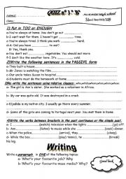 English Worksheet: two grammar qizzes