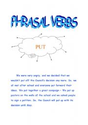 English worksheet: Phrasal verbs