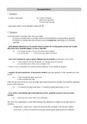 English Worksheet: PRESENT PERFECT