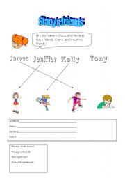 English worksheet: Stacys friends