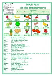 ROLE PLAY  -  AT THE GREENGROCERS