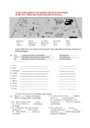 English Worksheet: countables - uncountables