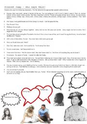 English Worksheet: Forrest Gump - Who says this?