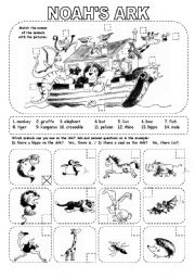 English Worksheet: NOAHS ARK (1)