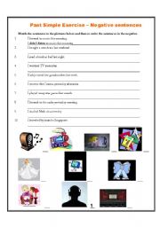 English Worksheet: Past Simple Excercise - Negative Sentences