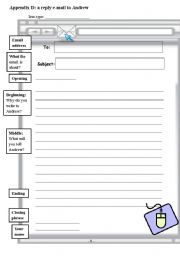 English Worksheet: Writing task - an email to Andrew