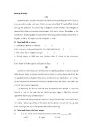 English Worksheet: reading workshhet