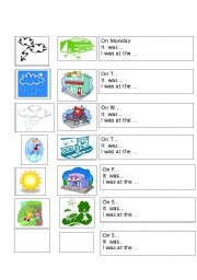 English Worksheet: Weather and shops