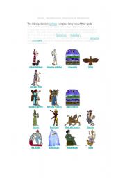English Worksheet: Gods and Monsters