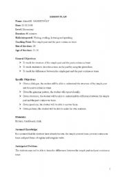 English worksheet: Past Simple Tense