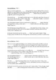 English Worksheet: Information Gap Hot Air Balloons