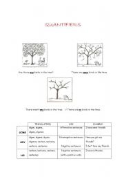 English worksheet: Quantifiers: some, any, no