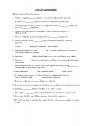 English Worksheet: Gerund or Infinitive? For Adult Learners